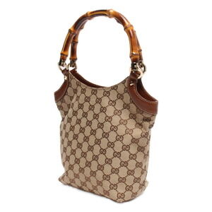 Gucci Bag Handle Handbag Bamboo Top Leather Shoulder